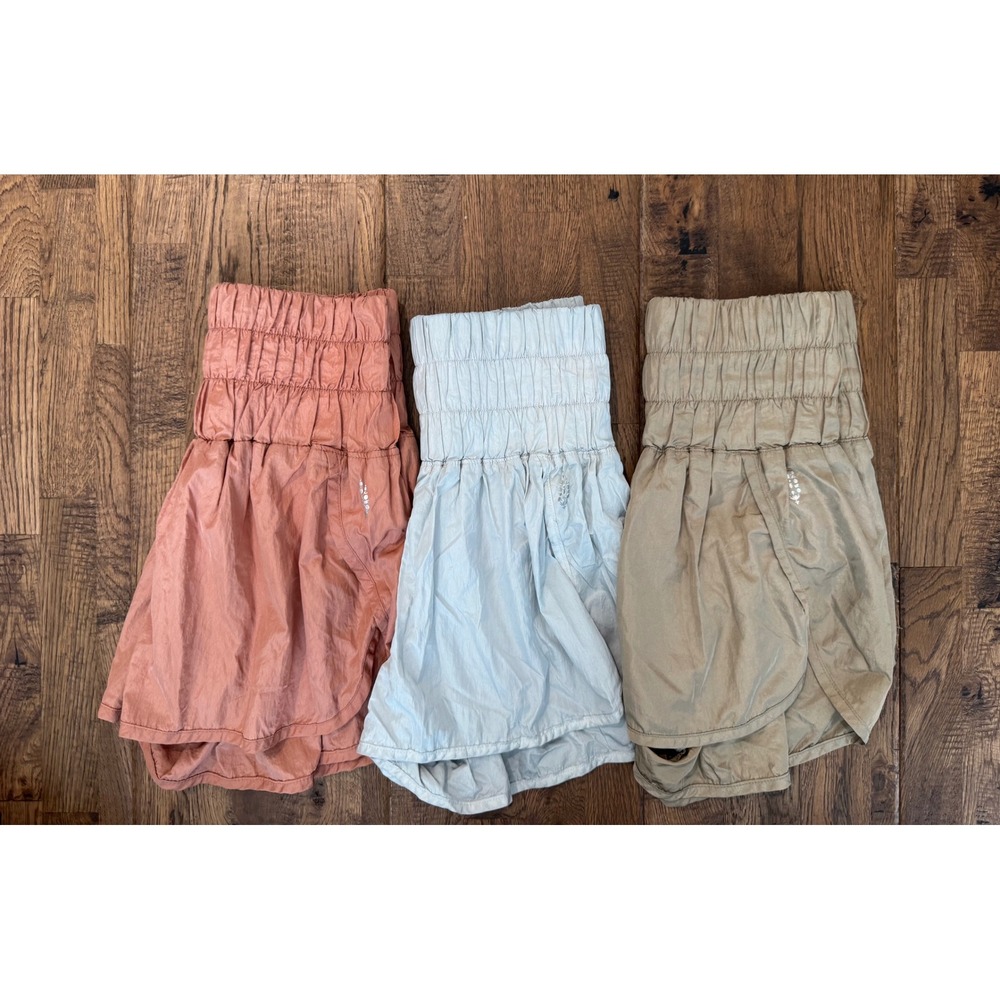 Free People Movement The Way Home Run Shorts Lot 3 Silver Apricot Taupe